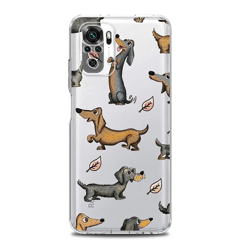 Clear Dachshund Sausage Dog Design Phone Case