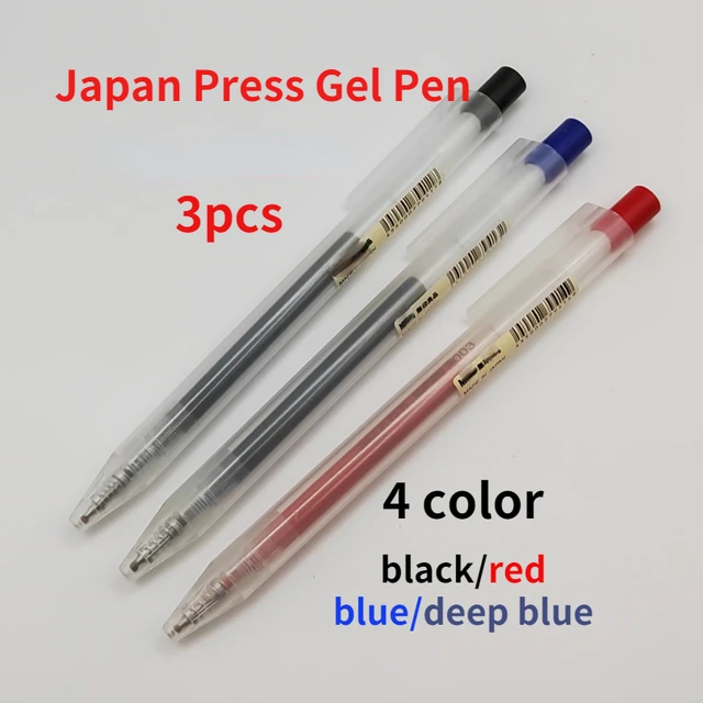 1/3 pz/set Kawaii MUJIs penna Gel nero/rosso/blu 0.5mm inchiostro giappone  penna a colori ufficio scuola penna a sfera carina cancelleria giapponese -  AliExpress