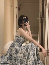  Midi Dress Women Elegant Summer 2023 New Fashion Evening Party Ladies Slim Vestidos Korean Dresses Female Vintage Print Clothes 