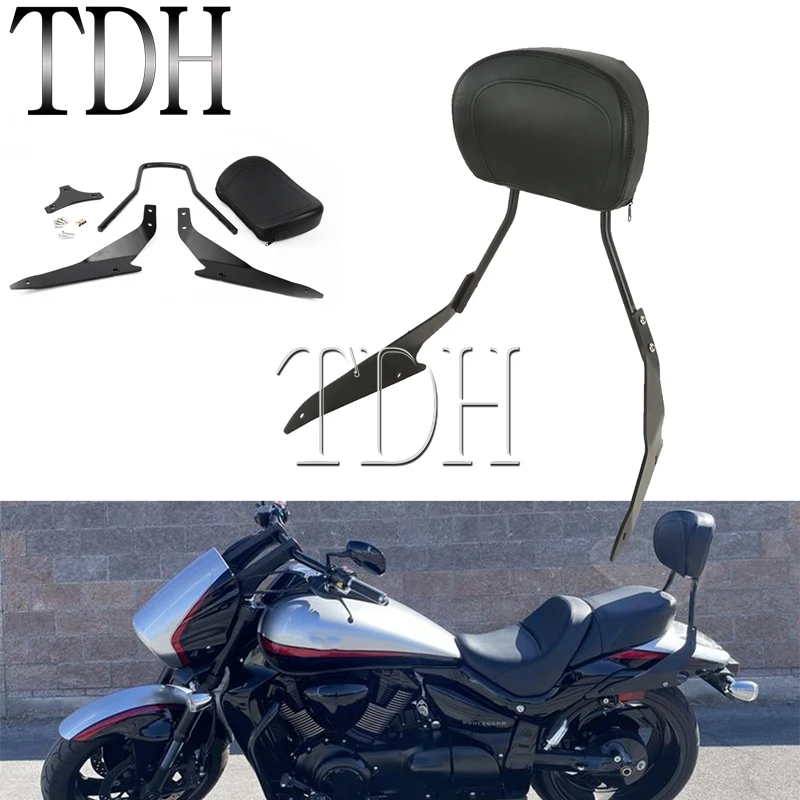 

Rear Passenger Backrest Detachable Sissy Bar Cushion Pad Black For Suzuki Boulevard M109 R M109R M109RZ Limited 06-19 Sissy Bar