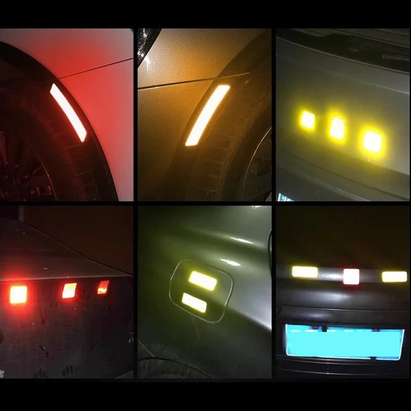 트럭용 자동차 안전 경고 스티커, 반사판 보호 테이프 스트립 필름, 자동차 오토바이 스티커, 로고 반사 필름, 1m, 3m