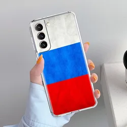 Soft Clear Phone Case with Russian Flag Design - Premium Protection and Style - S22 Plus 5G (B1)
