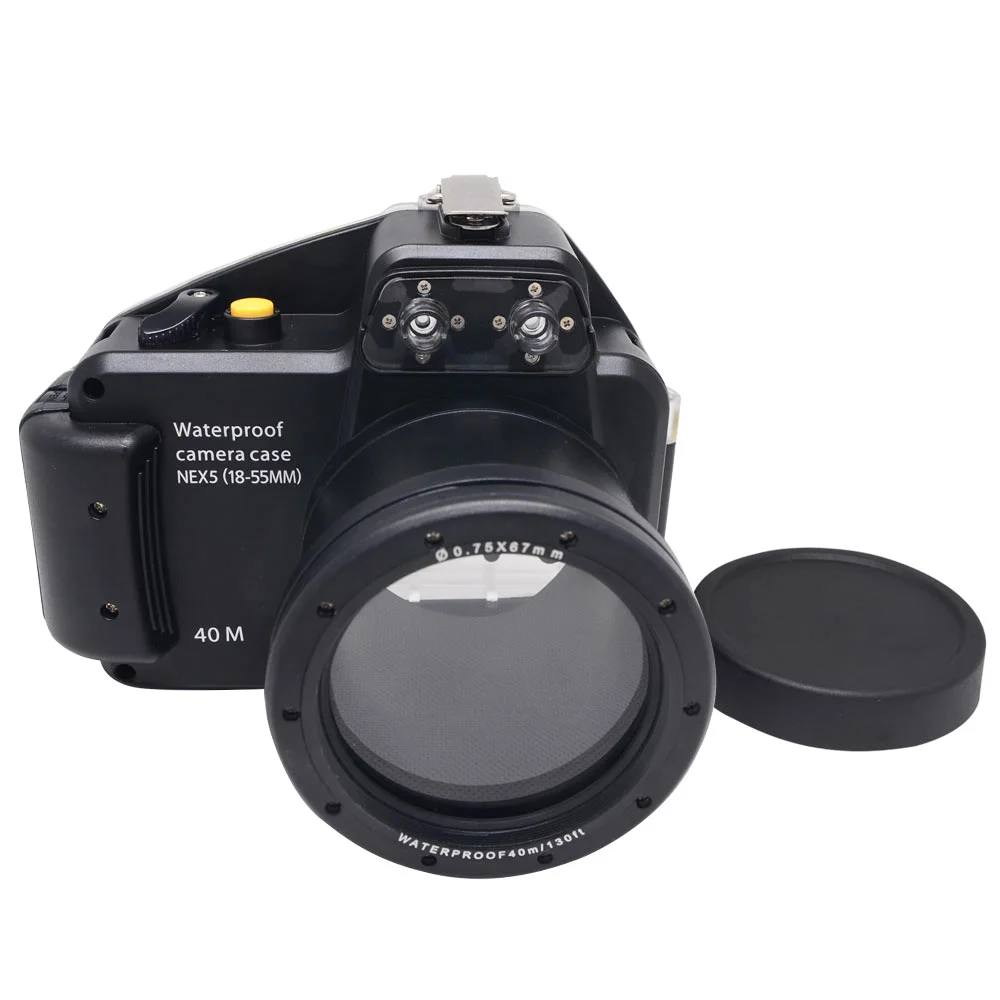 

Подводная камера Mcoplus WP-NEX5 40M/130ft, водонепроницаемый корпус для дайвинга Sony чехол NEX 5, объектив 18-55 мм