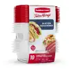 Rubbermaid TakeAlongs Food Storage Containers, 10 Piece Set, Red 1