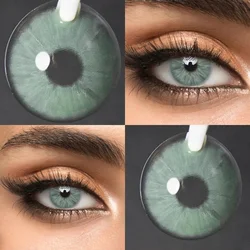 Emerald Green Color Contact Lenses for Women's Christmas Gift - Enhance Your Natural Makeup Look (MT Blue)