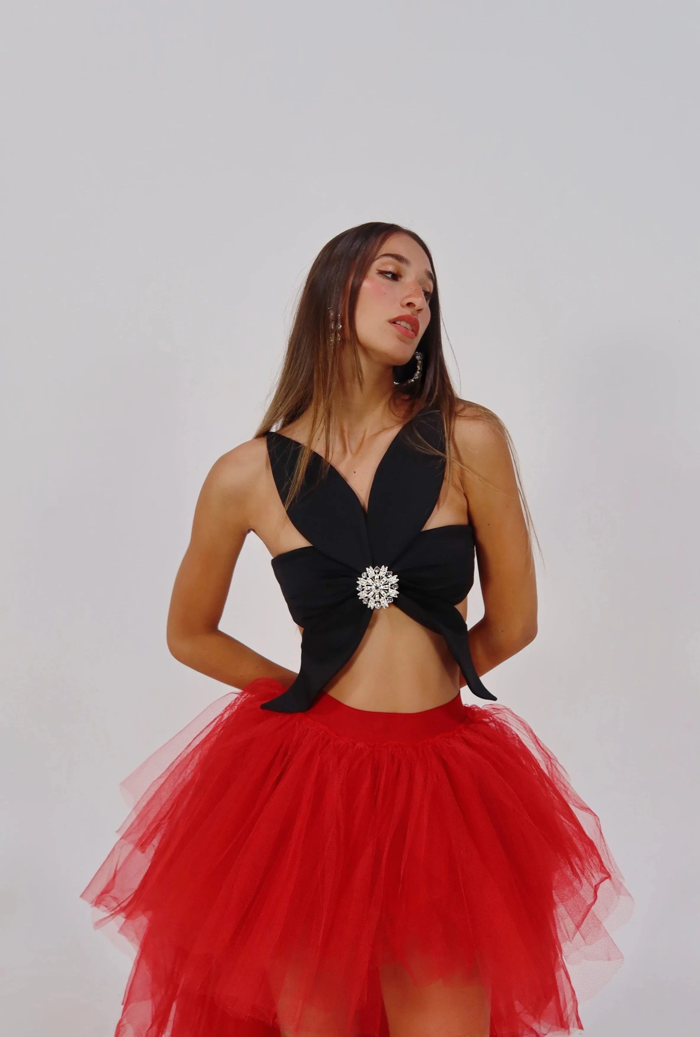 Waist Cinching Flattering Petticoat For Women Long Tulle Skirt Adult Waves Underskirt Cocktail TUTU Skirt Goth