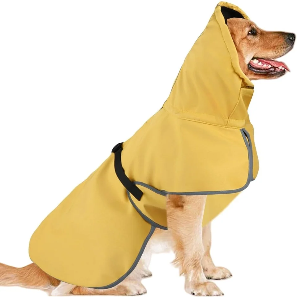 Waterproof Adjustable Dog Raincoat with Leash Hole