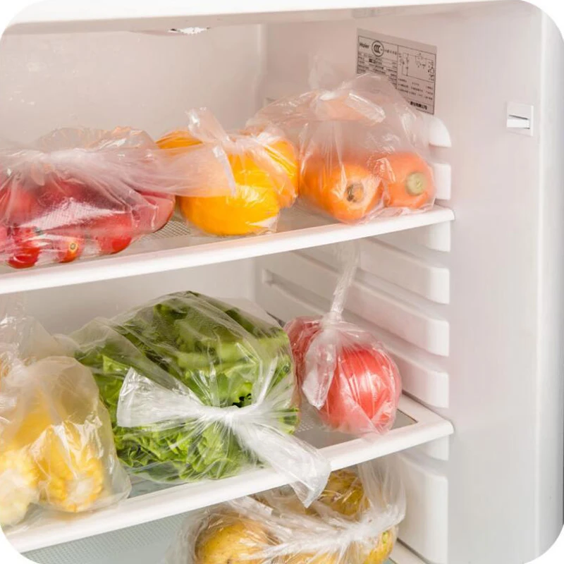 

100 шт., пластиковые пакеты для сохранения свежести продуктов, 3 размера