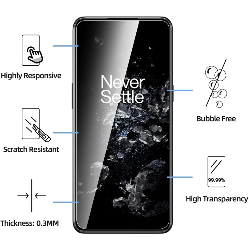 Premium Tempered Glass HD Crystal Screen Protector Film, 9H Hardness, Transparent