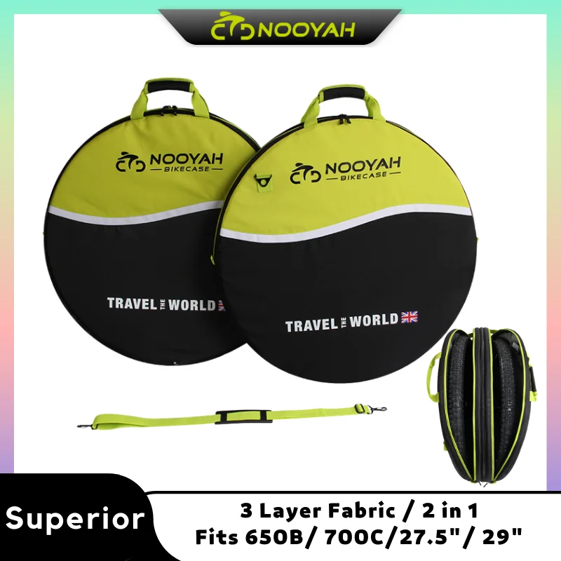 NOOYAH Bike Wheel Bag Bicycle Bag Race Spare Wheel Transport Bag 3
