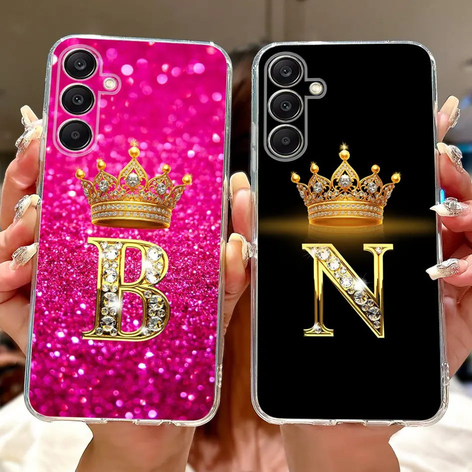 Chic Clear Silicone Phone Case with Cute Letter Design