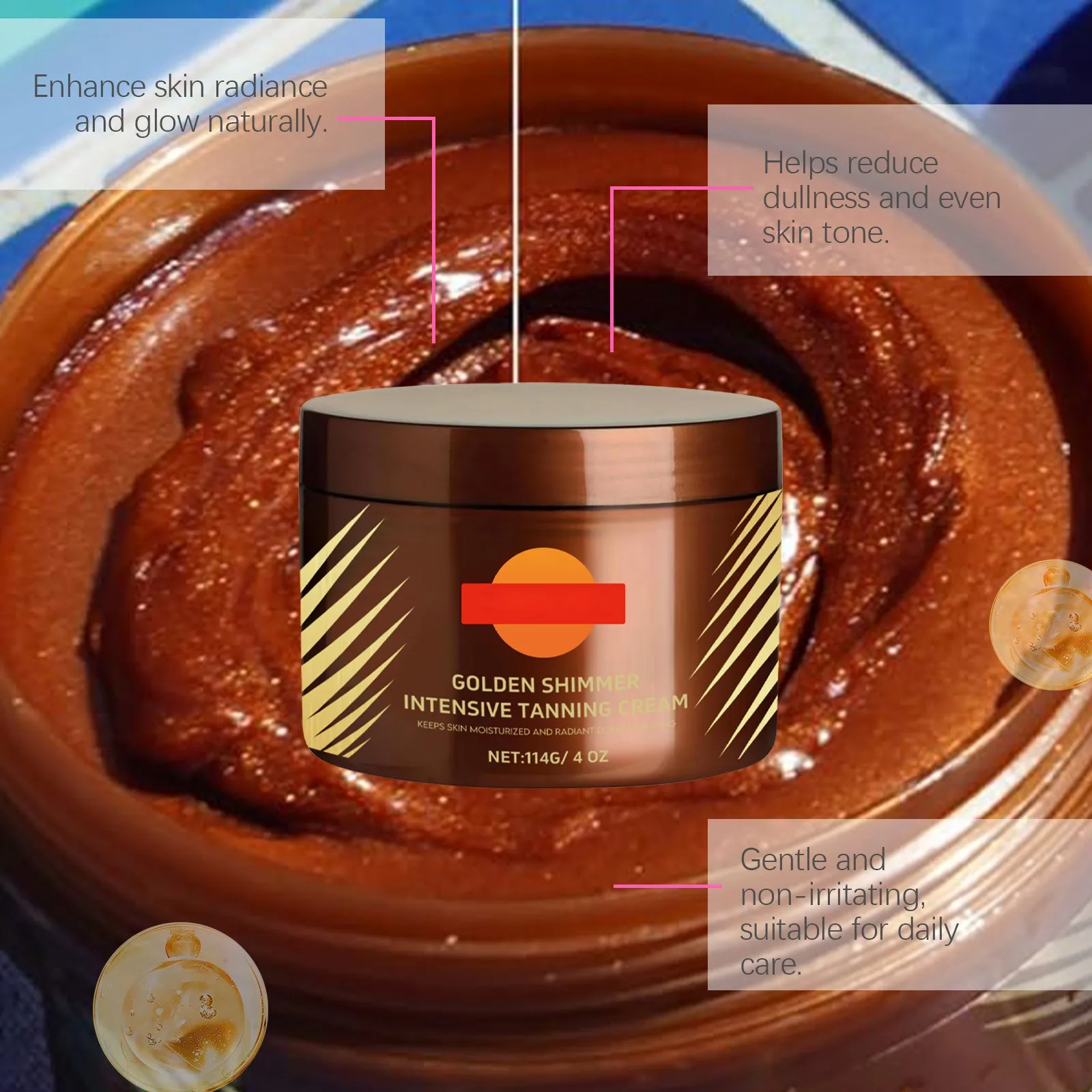 1/2/3PCS Intensive Tanning Gel Natural Dark Tanning Gel Accelerated Tanning, Cream Is Suitable For All Skin Types