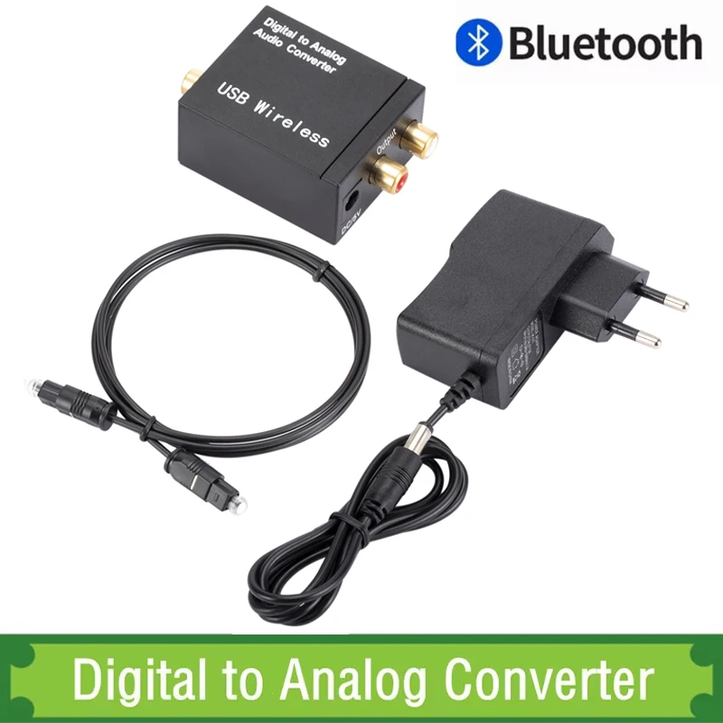 Bluetooth Digital to Analog Audio Converter Adapter For TV Amplifier Decoder Optical Fiber Coaxial Signal to Analog DAC Spdif