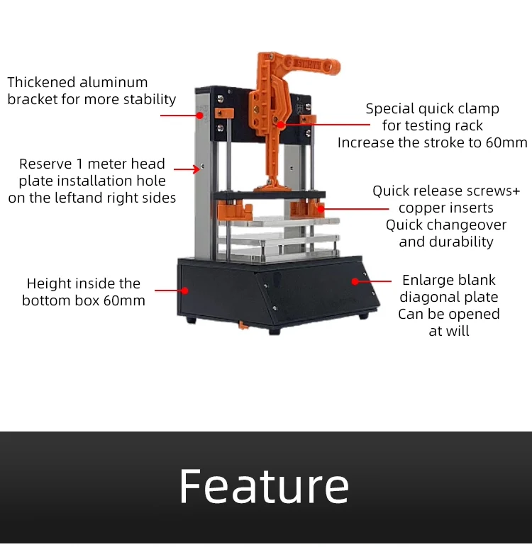 Multifunction PCB Jig Universal Test Frame Functional Test Stand FCT Jig ICT Circuit Board PCBA Tester Fixture Stroke 60MM