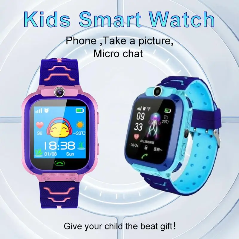 

Smart Watch Kids Waterproof Tracker Call Phone Camera Flashlight Children Smartwatch For IOS Android Students Boys Girls Outdoor