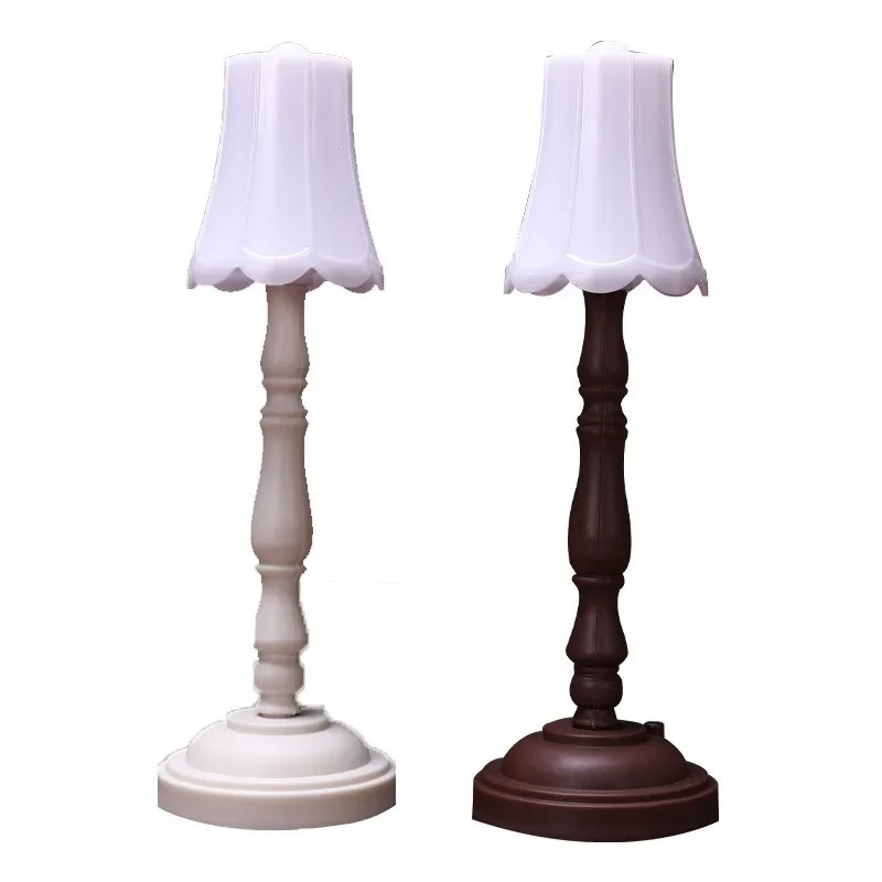 1/6 Scale White LED Desk Lamp Model Furniture for Hot Toys BJD Dollhouse Accessory Kids Pretend Play Toys 2