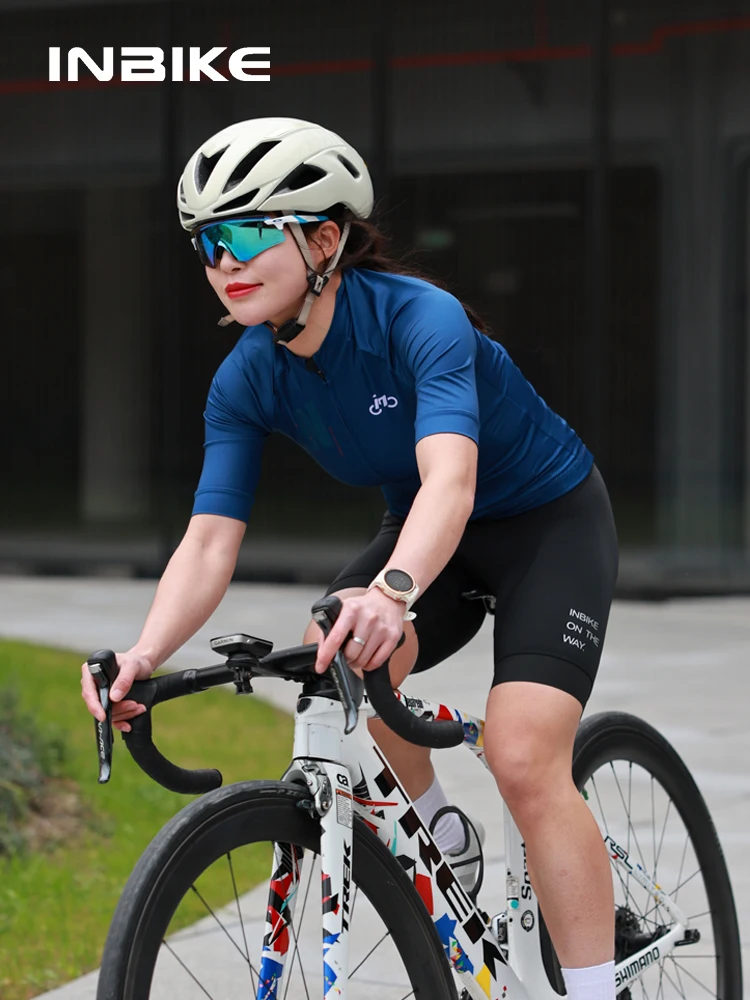 INBIKE Road Bike Riding T-shirts Short Sleeve Cycling Jersey for Women Mountain MTB Biking Clothing Women&rsquo;s Shirts with Pockets