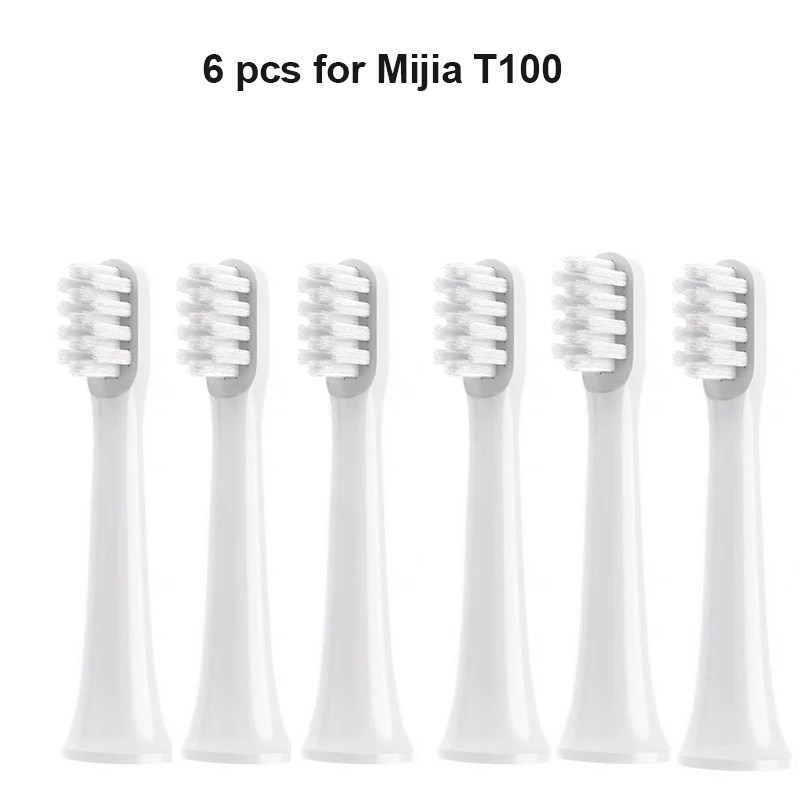 Toothbrush Heads For Xiaomi Mijia T100 Sonic Electric Brush, 2/4/6 PCS Non-original Replacement Toothbrush Head Vacuum Packaging