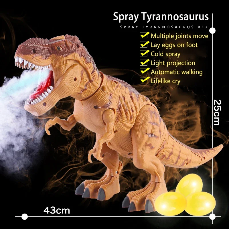 

Big Rc Electric Dinosaur Toys Walking Jet Dinosaur World with Mechanical Voice Tyrannosaurus Rex Lay Egg Children Baby Gifts