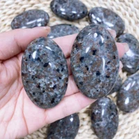 Natural Yooperlite Stone Hot Compress Massage Palm Stone Crystal Health Reiki Healing Fingertip Toy Home Decor Powerful Gift 2