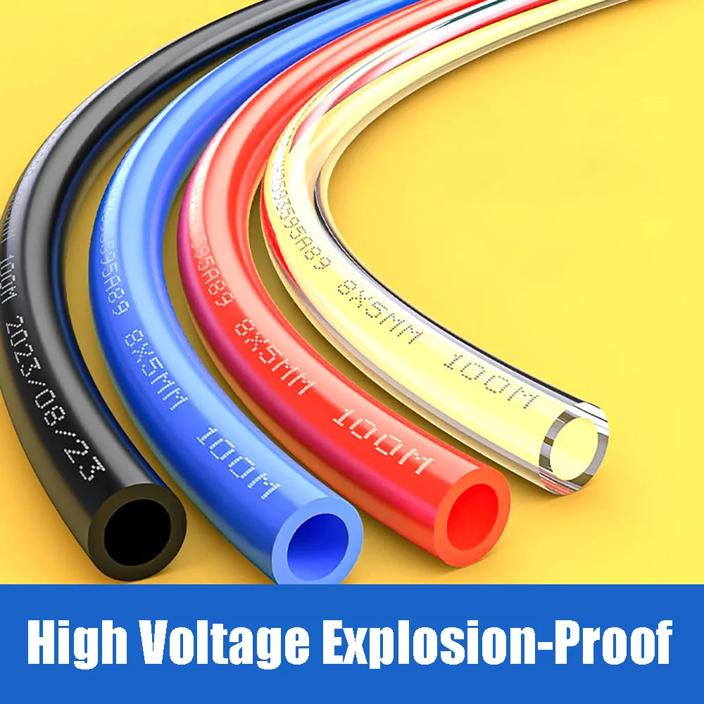 1-100M, PU Air Tube 6x4mm, Explosion-Proof High-Pressure Hose For Air Pump, Pneumatic Wire Rope For Compressor