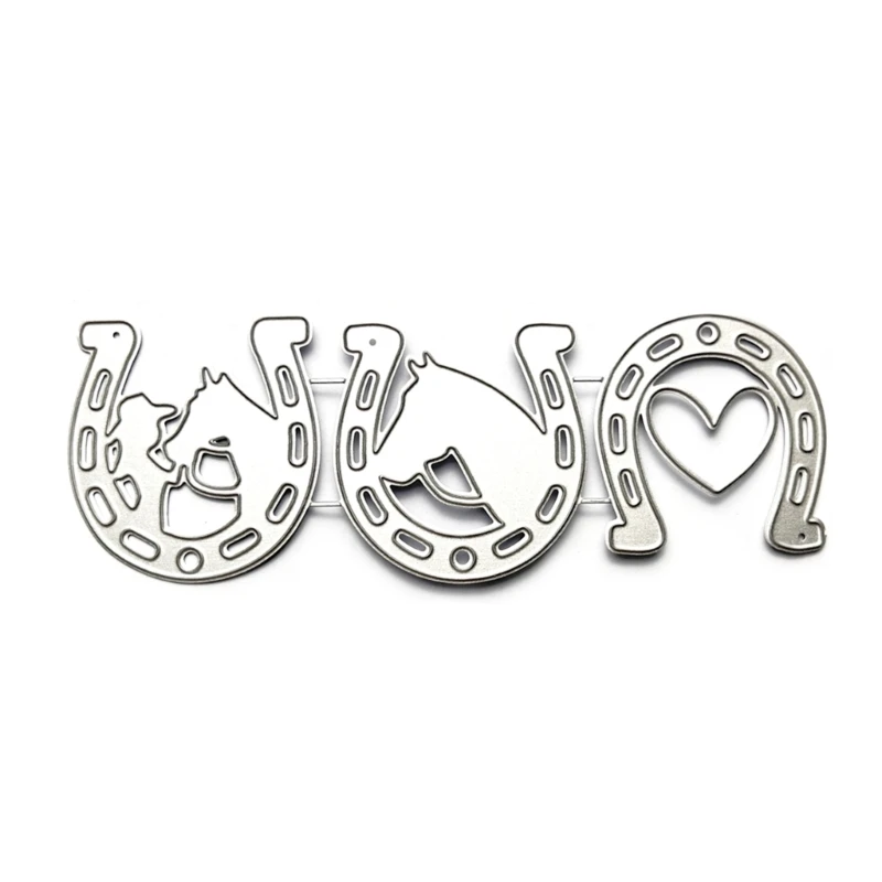 

Horse Metal Cutting Dies Scrapbooking Stencil Die Cuts Card Embossing DIY Photo Album Template Mold Decoration Craft Drop ship