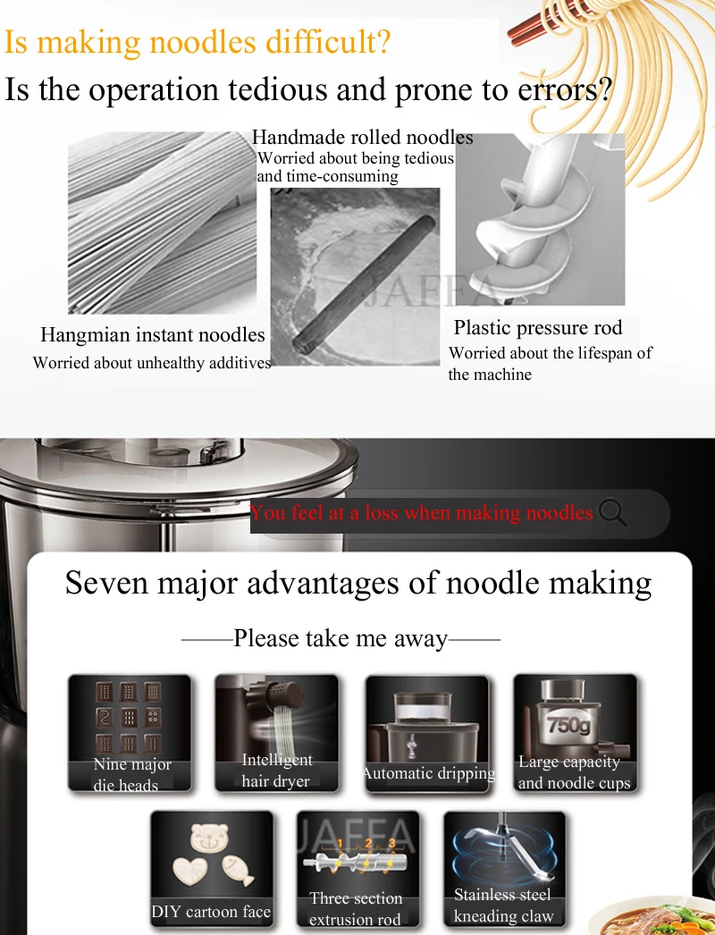 Description Picture 5 of itemElectric Pasta Spaghetti Making Machine Stainless Steel Mini Noodle Maker Dumplings Dough Pressing Machine