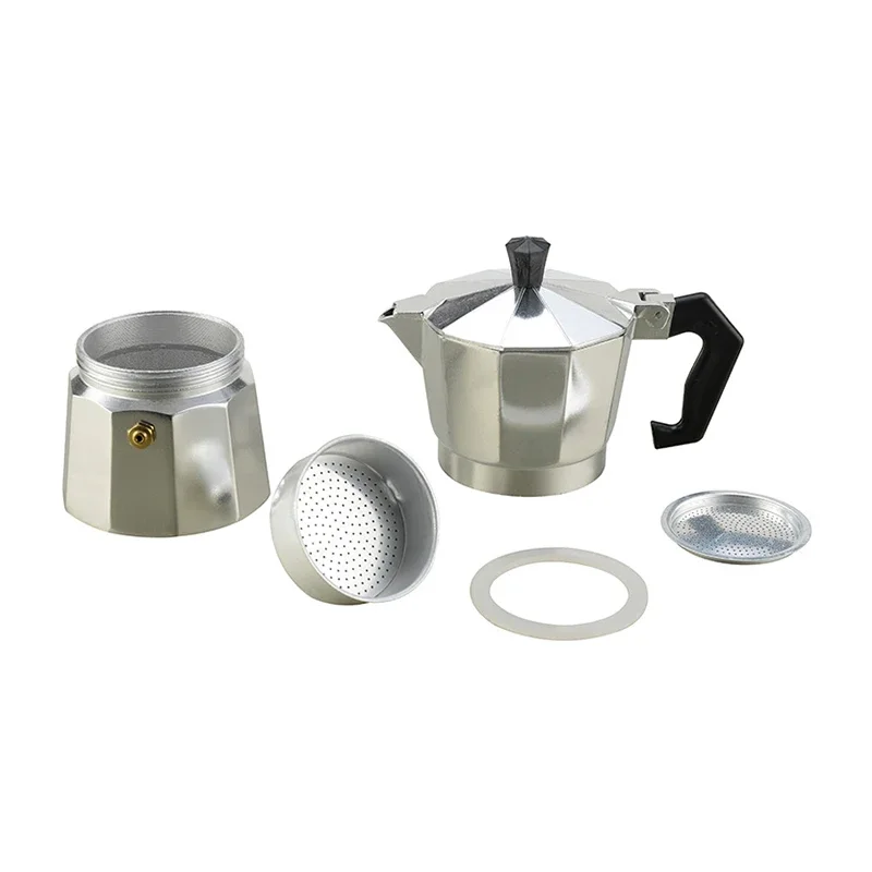 Aluminum Moka Espresso Percolator Pot Stovetop Coffee Maker - 1/3/6/9/12 Cup 4