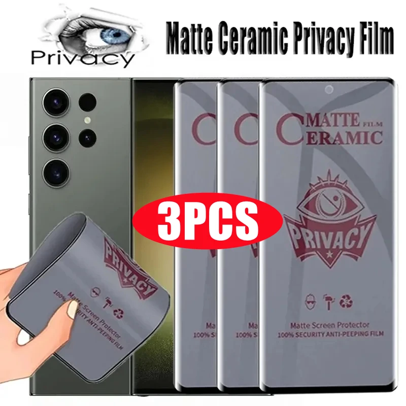 3PcsMatteCeramicPrivacyScreenProtectorforSamsungS23S22S21S24