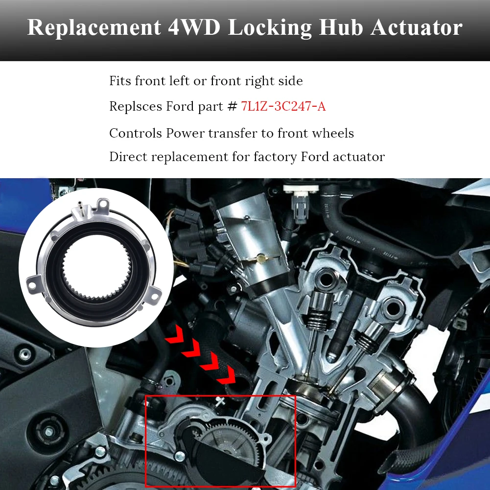 Vacuum Hub Axle Actuator Locking 7L1Z-3C247-A 7L1Z3C247A 600-105 Lock Actuator For Ford F-150 4WD 2004-2015 Car Accessories 2pcs