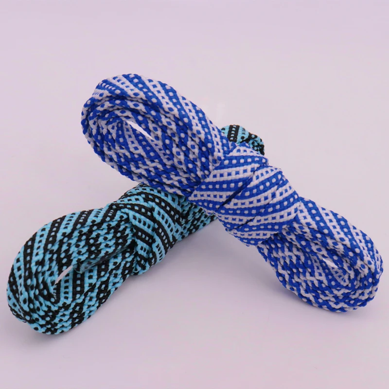 Weiou 7MM String Double Color Polyester Laces 2021 High Quality Orange Green Red Shoelaces Black Series Two Color Combinaiton