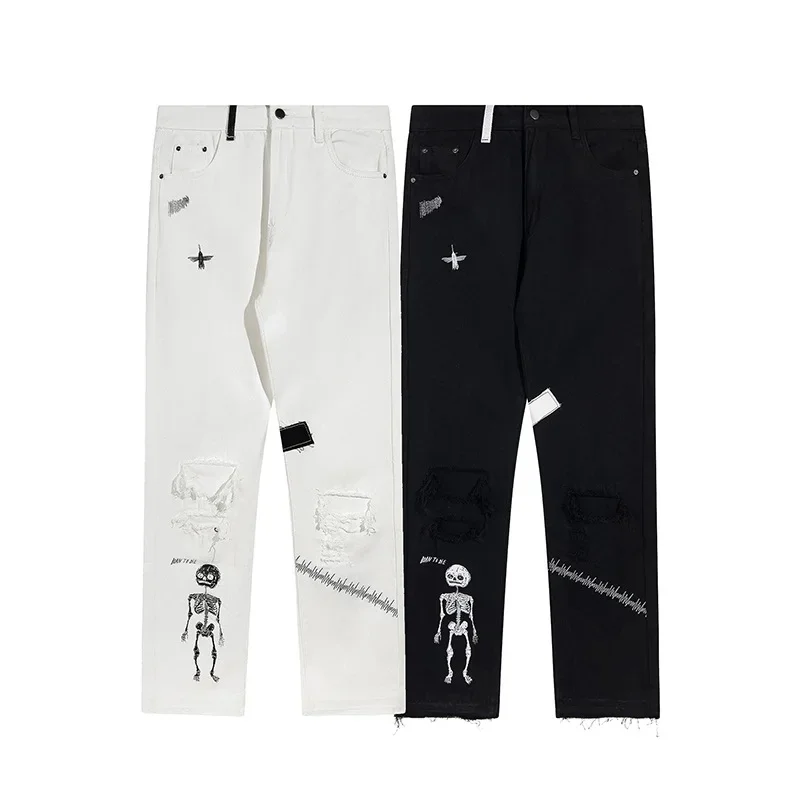 

GALLERY DEPT Fashion Spring and Autumn Painted Flare Sweat Pant High Quality Men Women 2023 Street Grey Black Blue Trousers