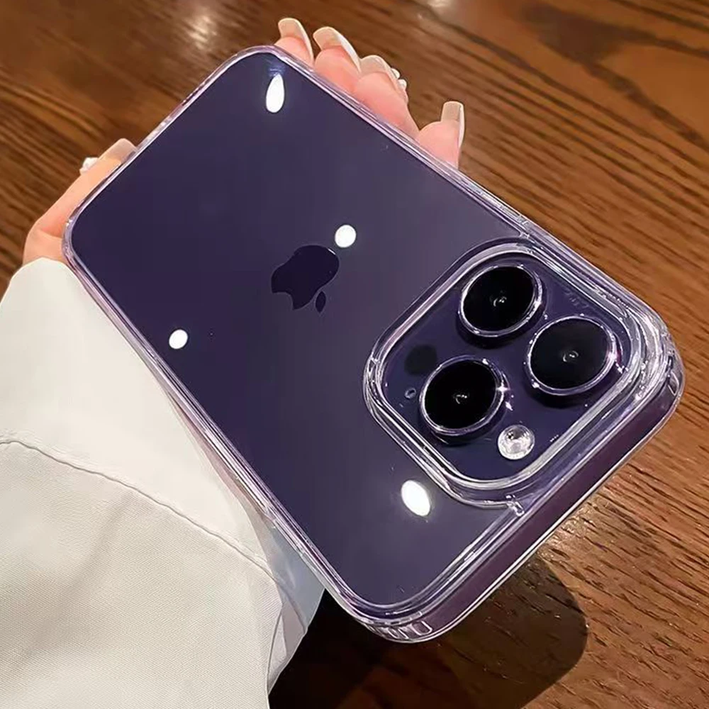 Luxuriöse Transparente Acryl-Handyhülle für iPhone 18 17 16 15 14 13 12 11 Pro Max XS XR 7 8 16 Plus Air HD Klare Hartschalen-Rückabdeckung – Detail 4