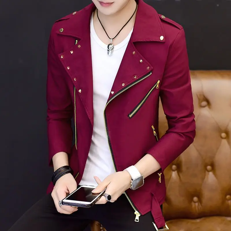 Men Youth Jacket, Fashionable Slim Fit, Personalized Short Style, Youth Men's Clothing, Spring and Autumn Jacket 3