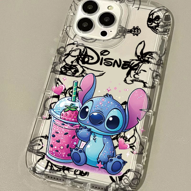 thumbnail image 1 of Funda de punto encantador de Disney para iPhone 15 14 13 12 11 Pro Max XR XS X 8 7 6 6S Plus SE 2020, funda protectora transparente con estampado para teléfono, 1 of 5
