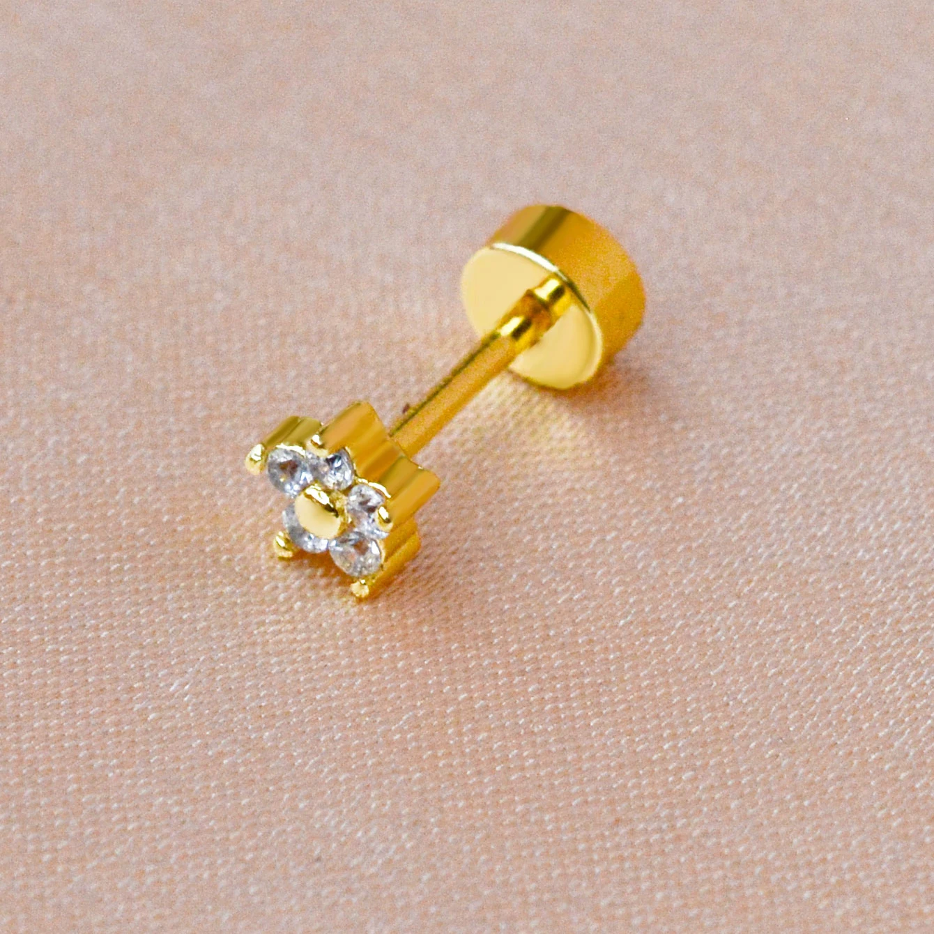 1Pcs 20G Stern Blume Helix Knorpel Ohrringe Edelstahl Zirkon Conch Rook Flache Tragus Stud Für Frauen körper Piercing Schmuck – Detail 17