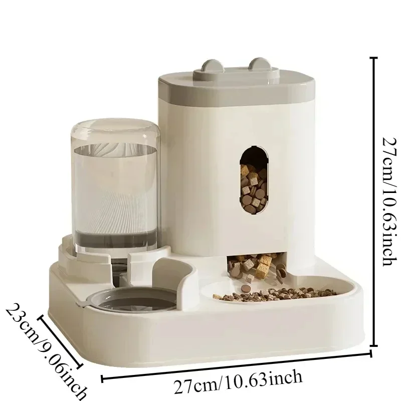 Pet Feeder 1PC Automatic Feeder Cat Dog Food Bowl Water Fountain Pet Large Capacity Raised Stand Dish Bowl For Cat Drinker Accessories