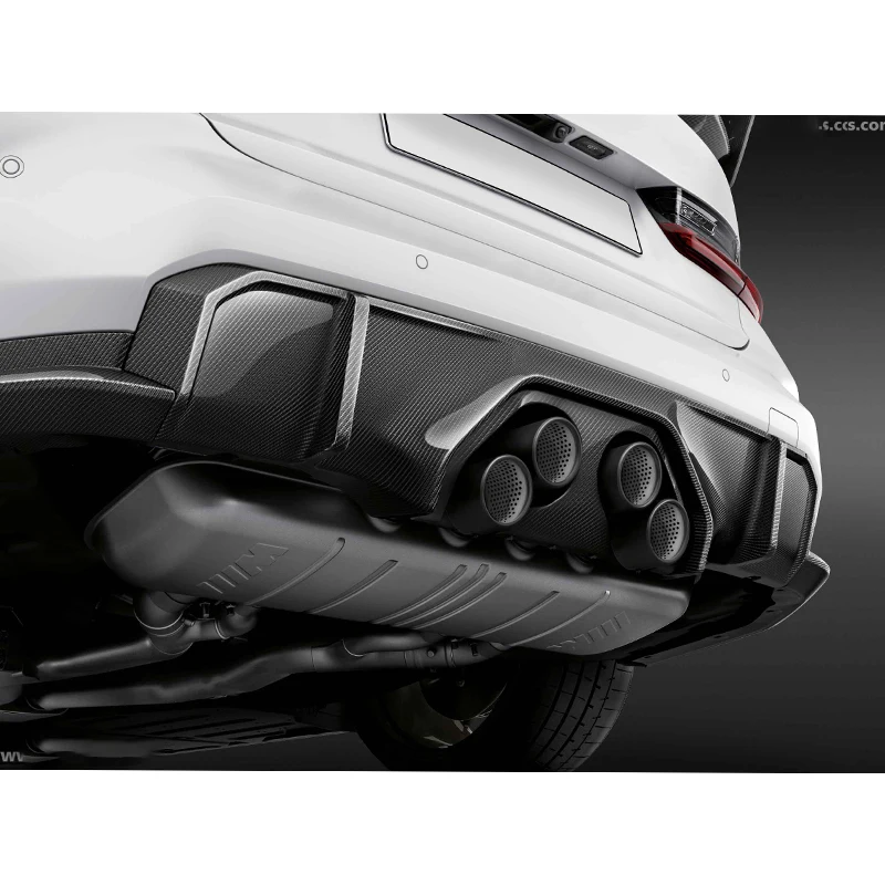 Rear Bumper Lip Diffuser Splitter Spoiler For BMW M3 M4 G80 G82 G83 Sedan Coupe Convertible -IN Dry Carbon Fiber Car Styling