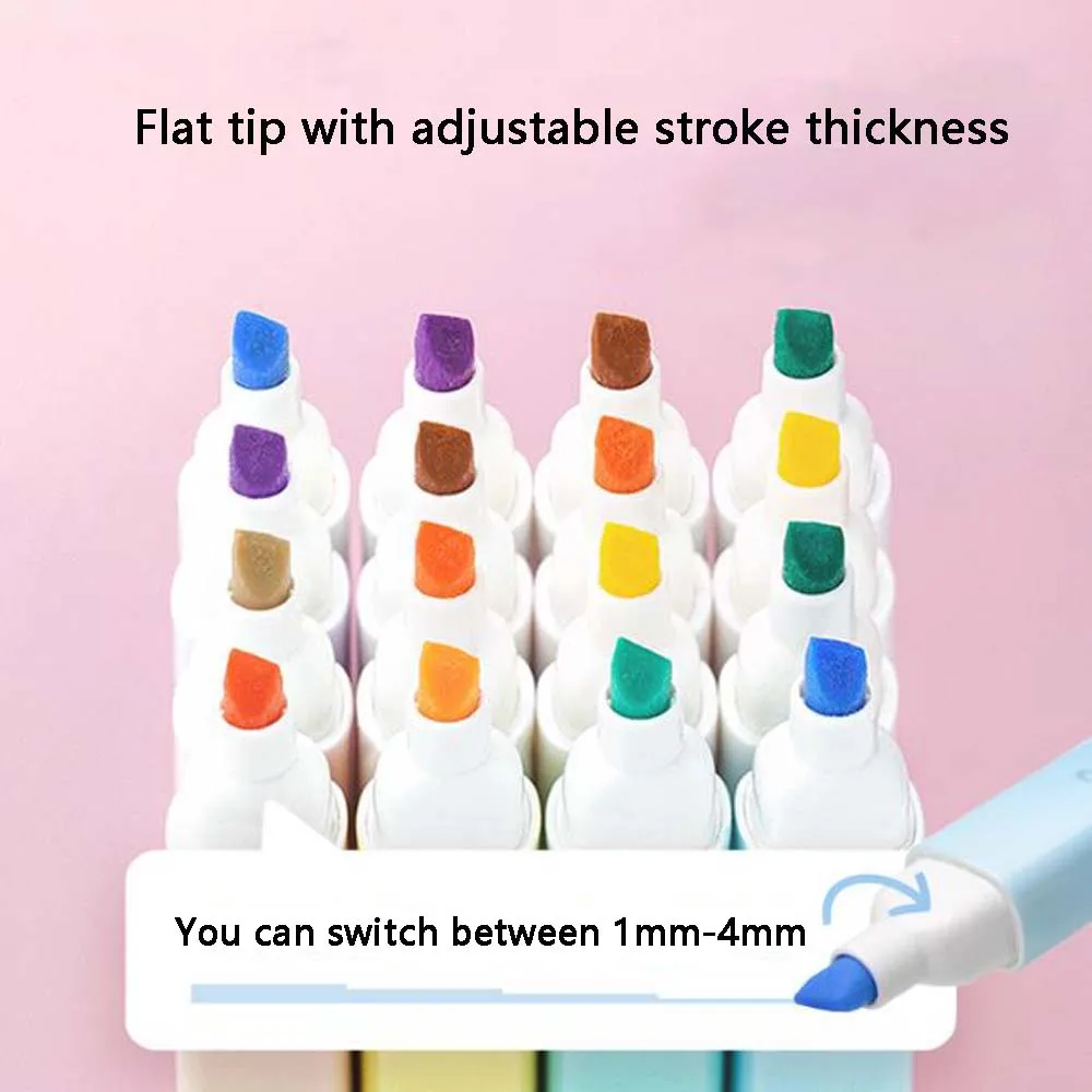 Highlighter Marker Creative Cat Claw 6 Double Head Highlighters Square Design Not Easy to Drop Student Stationery