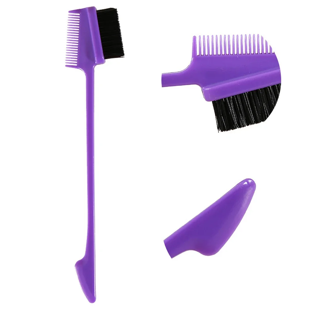 Comb Three-headed Eyebrow Brush Shredded Hair 1Pcs Edge Brush Brush Hair Dye Brushes Salon Hair Comb Brushes Beauty Styling Tool