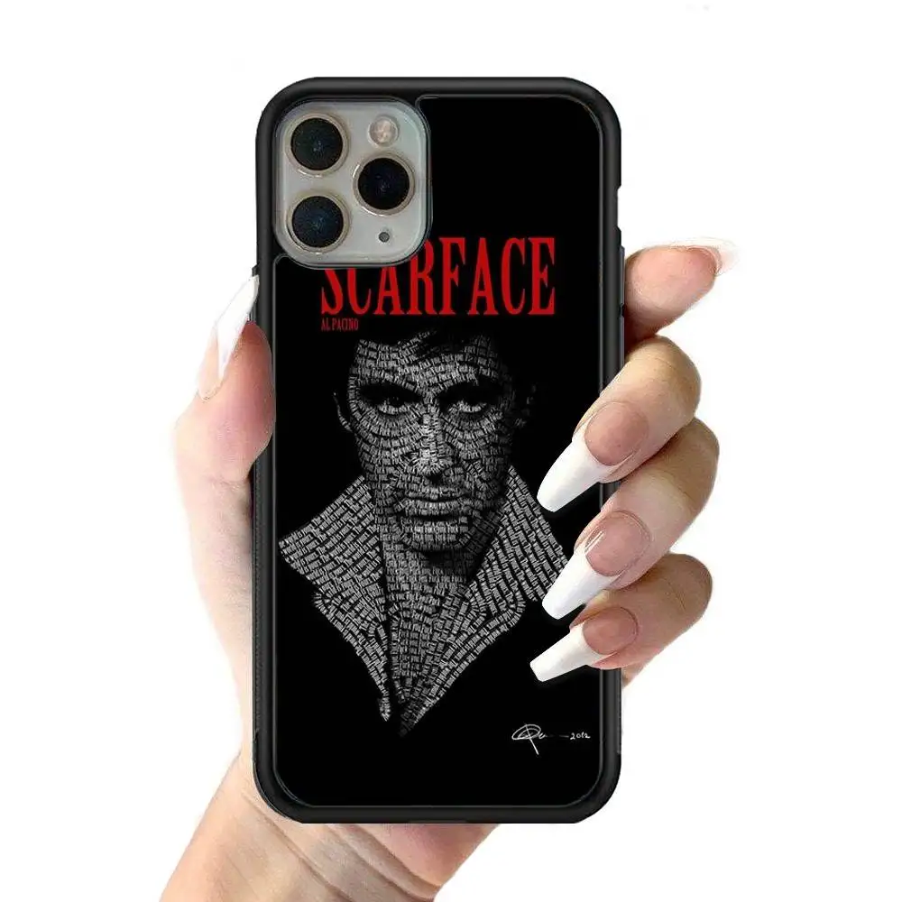 Classic S-Scarface Film Tony Silicone Phone Case - Durable PC + TPU Cover