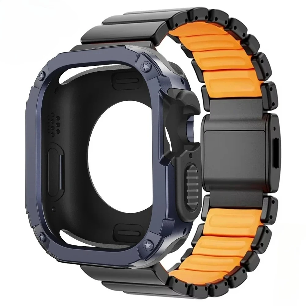 Titanium Strap and Soft Case with Magnetic Sport Band