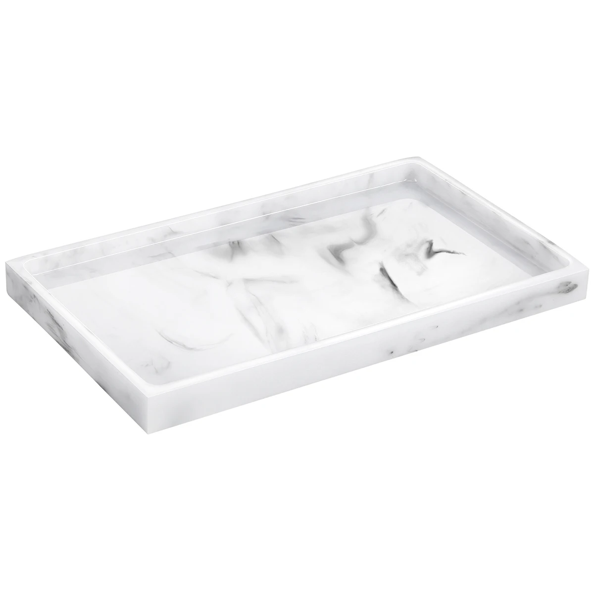 BathroomVanityTrayResinDresserJewelryRingDishTankStorage