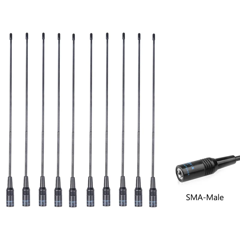 10PCS Nagoya NA-771 SMA-Male Soft Dual Band 144/430MHz Aerial Antenna For Baofeng UV-3R TH-UVF9 TH-UV3R KG-UV6D VX-3R Radio