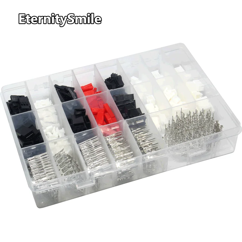 JST JR MX SM Micro DuPont Wire Connector XH2.54 2.0 2.5 1/2/3/4P Kit Male/Female Housing Adapter Pin Header Crimp Terminal 260pc wire connectors wiring connector