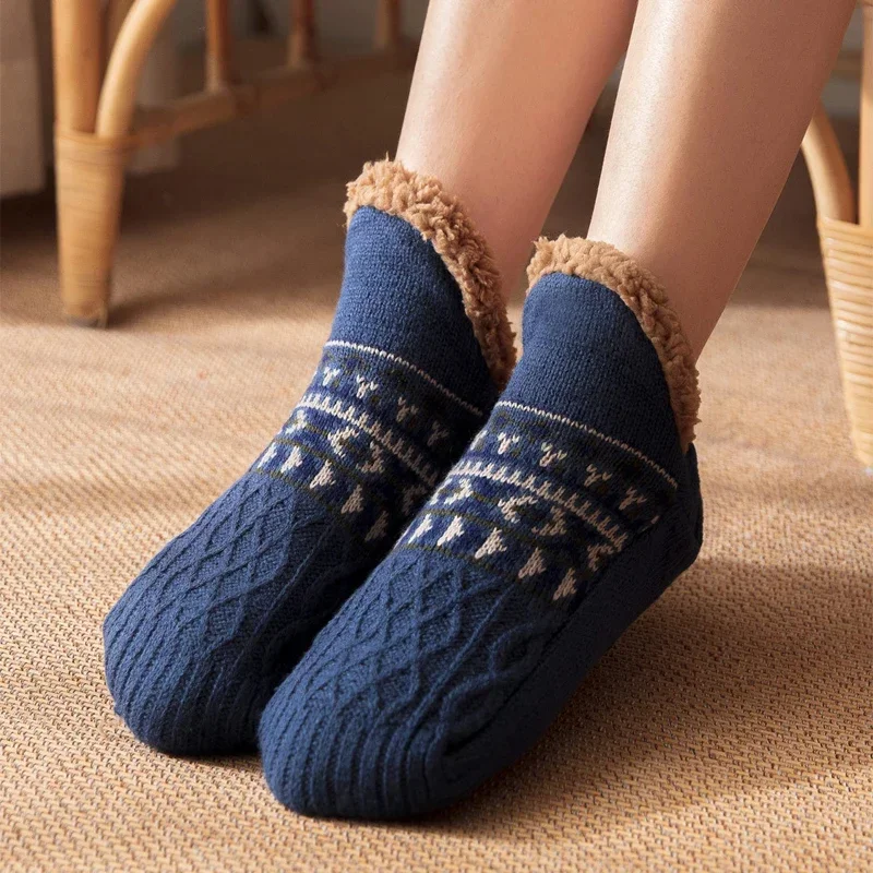 Socks Women Grips Plush Sleep Cozy Socks Sleep Socks Winter Soft