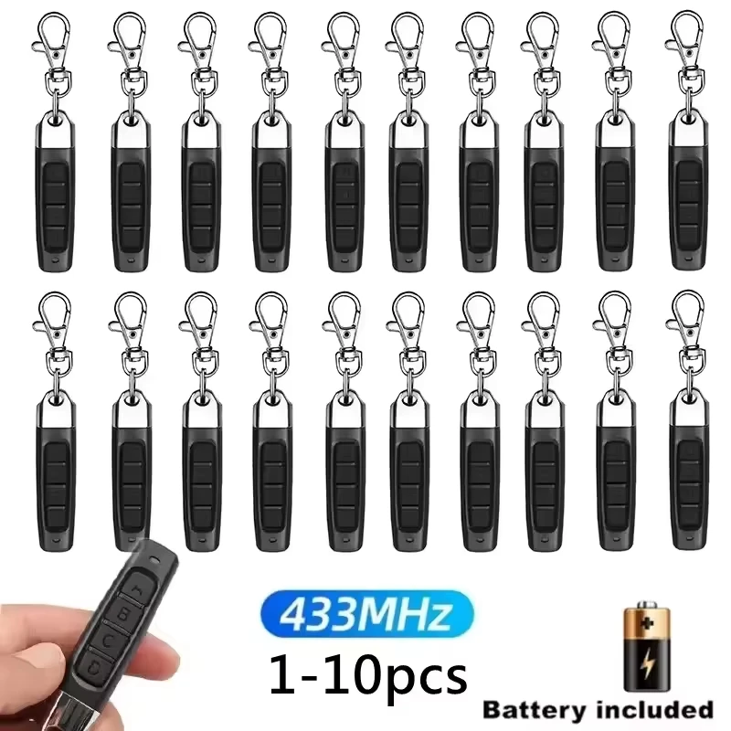 433MHz 자동 복사 원격 제어 전기 차고 문 오프너 원격 컨트롤러 복사기 복제 코드 송신기 1-10PCS