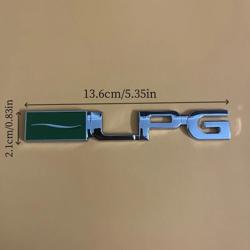 LPG 메탈 자동차 엠블럼: 그린 리프 트렁크 배지 - 연료 효율적인 차량을 위한 내구성 있고 스타일리시한 업그레이드
