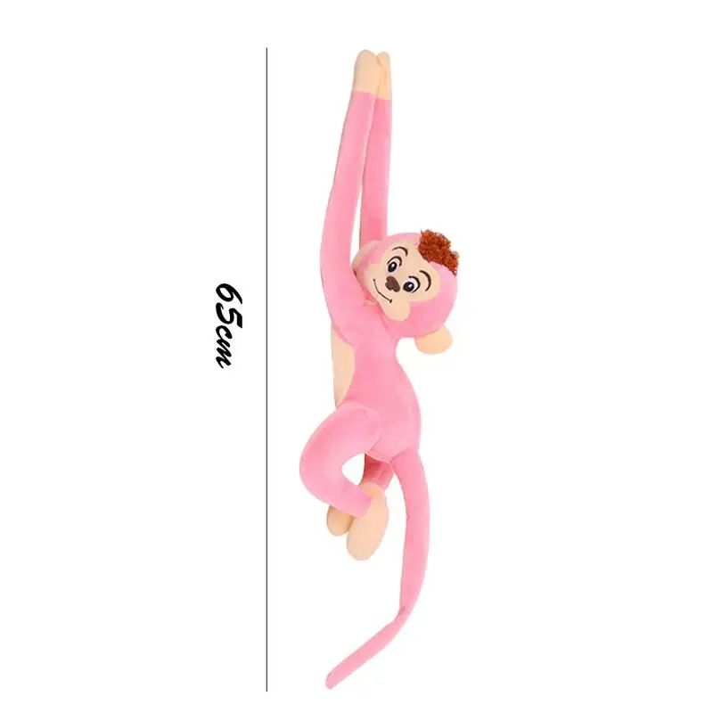 65CM Cute Long-Armed Monkey Shaped Plush Toy Monkey Long Arm Tail Soft Plush Hanging Doll Toy Party Decors Curtains Hanger 6