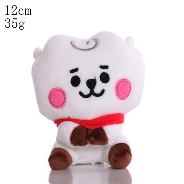12Cm Kawaii Cute Plush Doll Bt21 Cartoon Plush Key Chain Sheep Koala Love Biscuit Little Yellow Dog Plush Pendant Fan Gifts 2